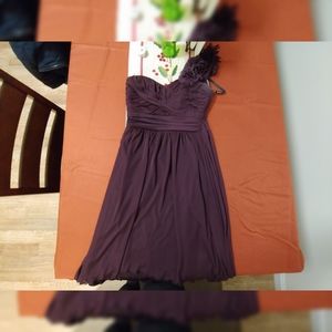 WMNS David's Bridal Purple Bridesmaid Dress
